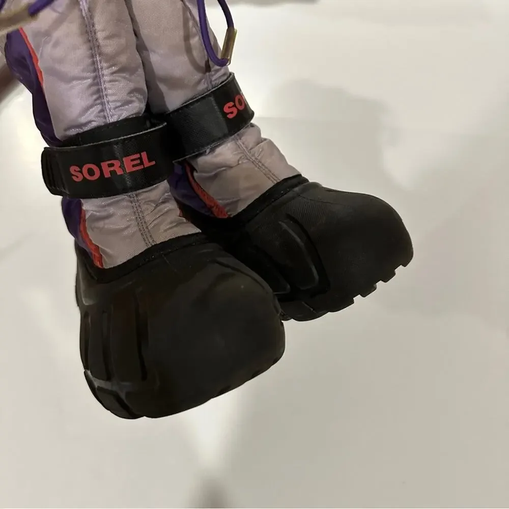 Sorel Flurry Purple & Coral Winter Snow Boots Size 12‎